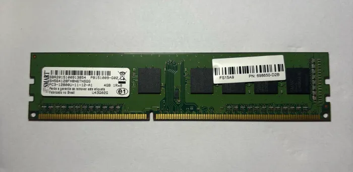 Memória RAM SMART 4GB DDR3 1600MHz PC3-12800U 1Rx8
