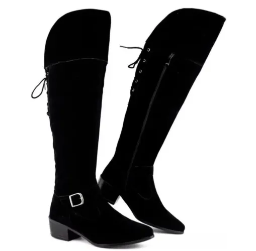 Bota Over Knee Cabo Longo Veludo 40