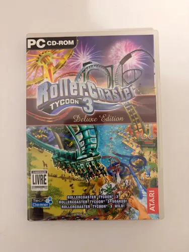 RollerCoaster Tycoon 3 Deluxe Edition Original PC - Mídia Física