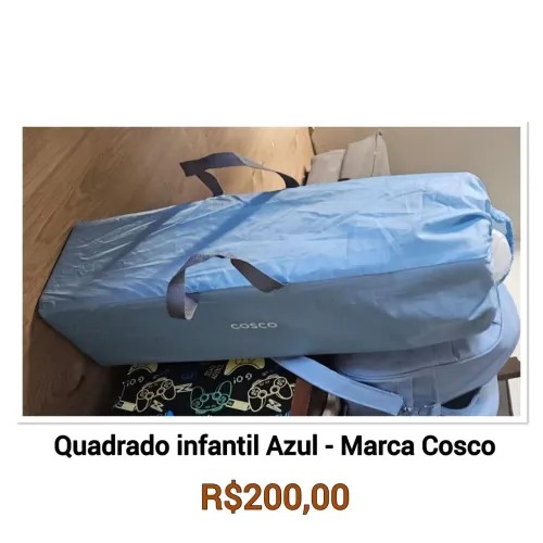 Berço Cercado Portátil Cosco Azul + Bolsa