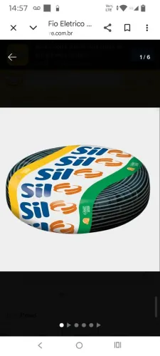 Cabo 6mm SIL 35 metros PRETO