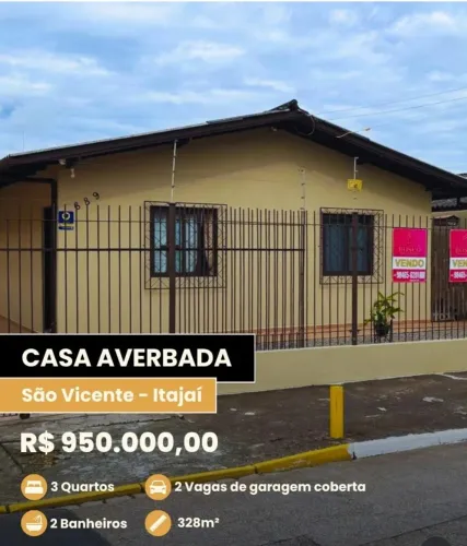 VENDO OU PERMUTA POR SÍTIO OU CHÁCARA IMÓVEL ESCRITURADO E AVERBADO ITAJAÍ BAIRRO SÃO