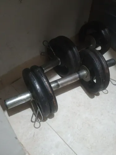 Anilhas halteres pesos musculação academia completo