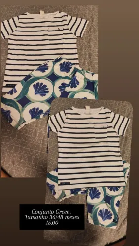 Conjunto Green tamanho 36/48 meses