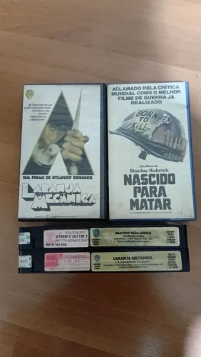 Filmes de Stanley Kubrick em Vhs - Laranja Mecânica e Nascido para Matar