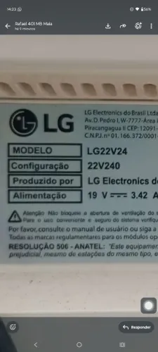 Monitor LG modelo: G22V24
