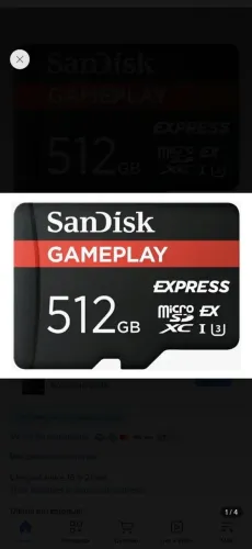 Cartão SD Sandisk Gameplay para Switch2 - com nota