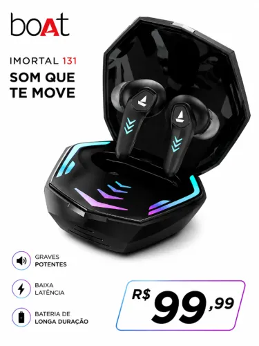 Fone de Ouvido Novo e Lacrado Sem Fio Bluetooth Imortal 131 boAt