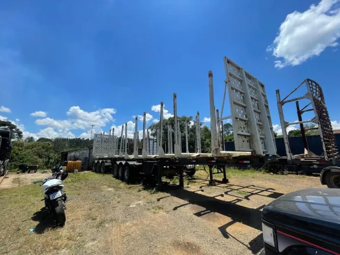 carreta bitrem madeireiro 9 eixos curto 3+3 eixos florestal 6 pilhas com pneus