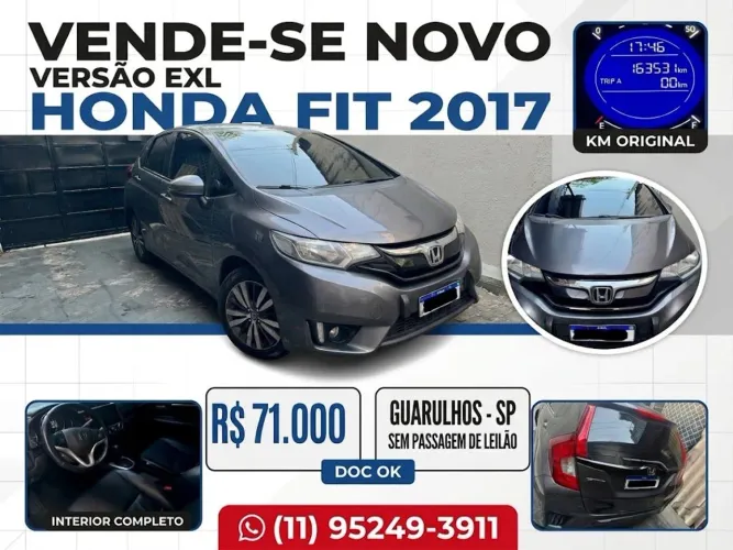 Honda Fit EXL 1.5 Flex/flexone 16V 5P AUT 2017