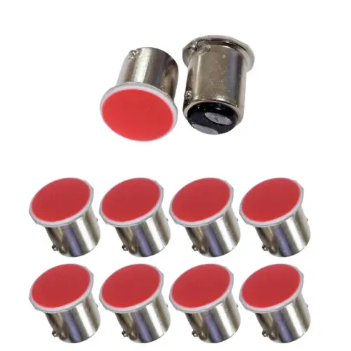 Kit 5 Lâmpadas Automotiva Cob Led 2 Polos P21/5w BAY15D freio 12v