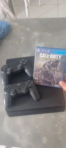  PS4 Slim 500GB + 2 Controles (Revisado e Higienizado!)