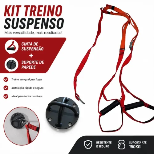 Fita de treinamento suspenso laranja com vermelho