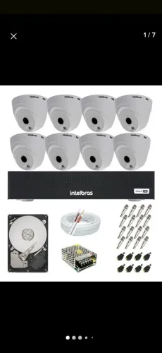 Kit câmeras  intelbras 8 unidades  instalado. 