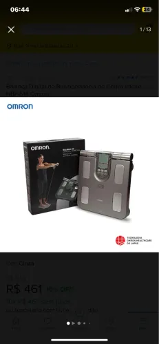 Balança Digital de Bioimpedância de Corpo Inteiro HBF-514 Omron