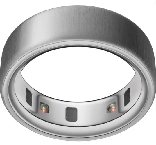 Anel de saúde OURA RING TAM 8 prata escovado , novo
