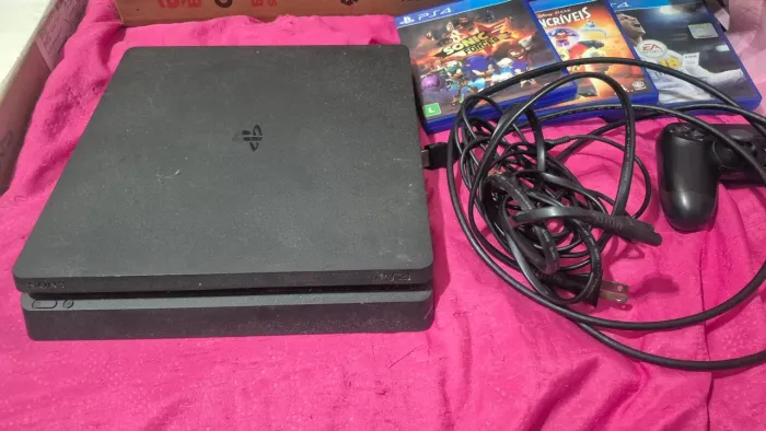 ps4 + controle + 3 jogos