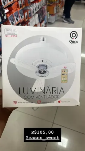 Luminária com Ventilador Oásis OIH-4957