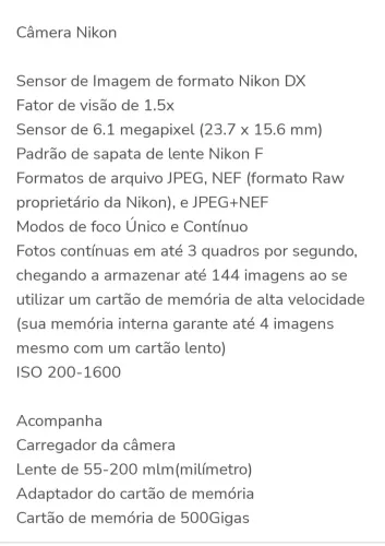 Câmera Nikon