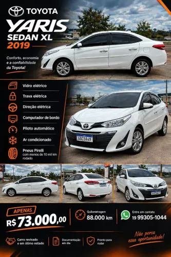 Toyota Yaris XL Sedan 1.5 Flex 16V 4P Aut. 2019