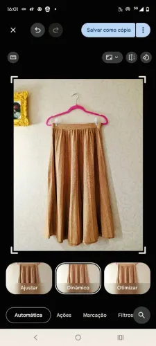 Saia midi plissada metalizada | C&A Gig Couture | m