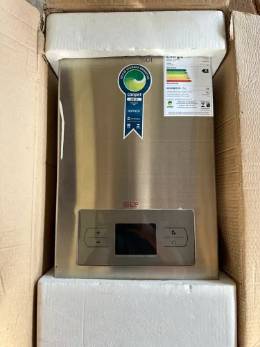 Aquecedor residencial a gás Komeco 15di - Inox - Automático