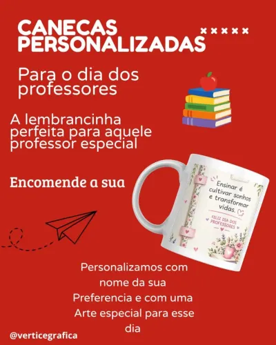 Camisas, canecas, adesivos, e canetas personalizadas