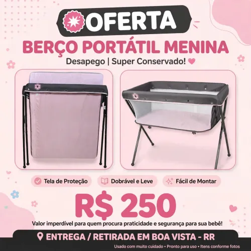 Berço portátil feminino da galzerano