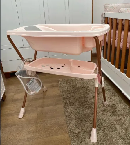 Banheira com suporte + porta-objetos Galzerano novo na caixa