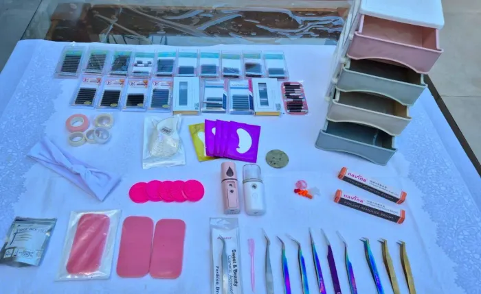 Kit Extensão de Cílios + Gaveteiro