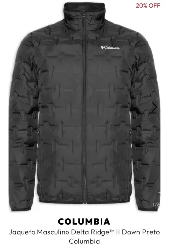 Jaqueta Masculino Delta Ridge? II Down Preto Columbia TAM G