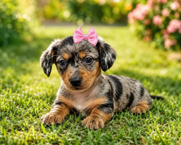 Uma linda princesa filhote com 60 dias Daschound fêmea Alerquim