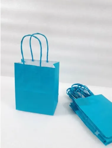 Kit 8 mini sacolas de papel grosso e resistente