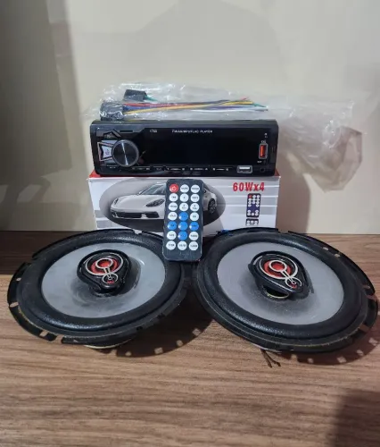 Kit rádio e autofalantes novo