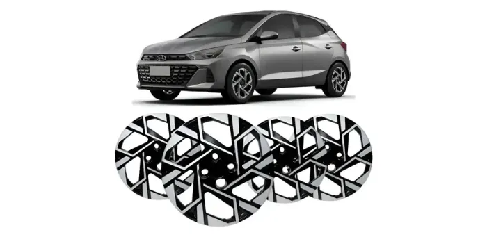 Jogo de Calotas Roda Aro 14 Hyundai HB20 2023 - 2025 Preta Diamantada