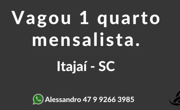 Alugo quarto próximo a Univali - Itajaí