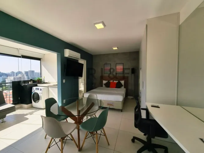 Apartamento Studio para locação 35m², 1 dormitório, 1 vaga, lazer - Campo Belo - São Paulo