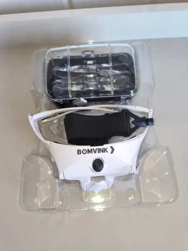 Lupa de testa com 5 lentes