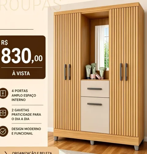 Guarda roupa novo montagem imediata 