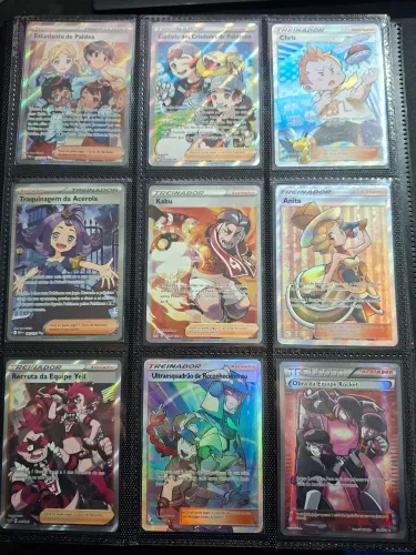 Coleção de cartas Pokémon Treinadoras e Treinadores