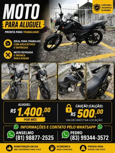 Alugo Yamaha Factor 125 | Seguro + Rastreador