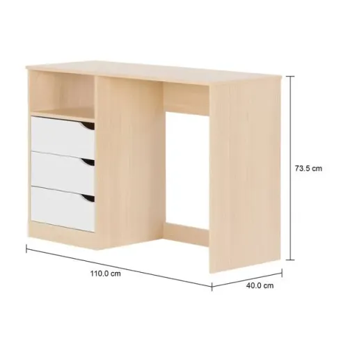Escrivaninha 3 gavetas 1,10m x 40cm linha wink tok&stok