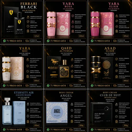 Perfumes Importados Originais | Calvin Klein | Ferrari | Lattafa | Yara | Campinas