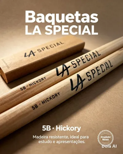 PAR BAQUETAS PROMARK 5B SÉRIE LA SPECIAL PONTA DE MADEIRA