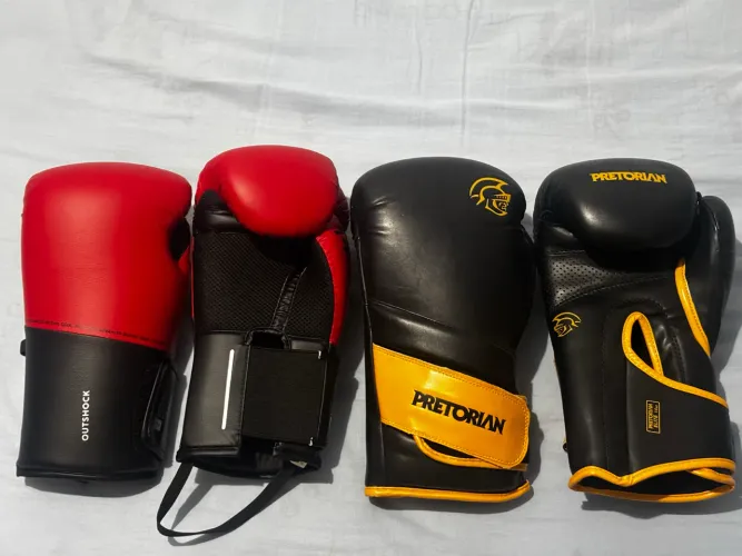 2 pares de luvas de boxe