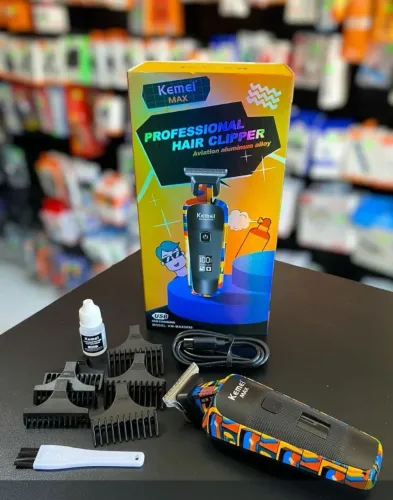 Maquina de cortar cabelo Kemei MAX5090, Design moderno e econômico.