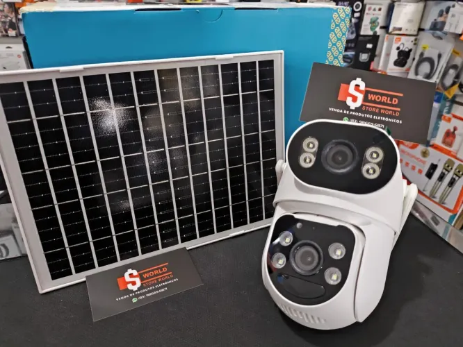 Câmeras solar com chip loja store world 