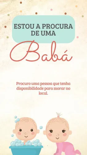 Vaga para babá