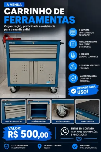 CARRINHO DE FERRAMENTAS
