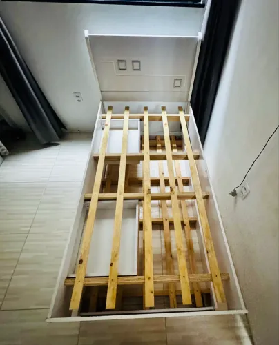 Cama de solteiro com auxiliar e 2 gavetas